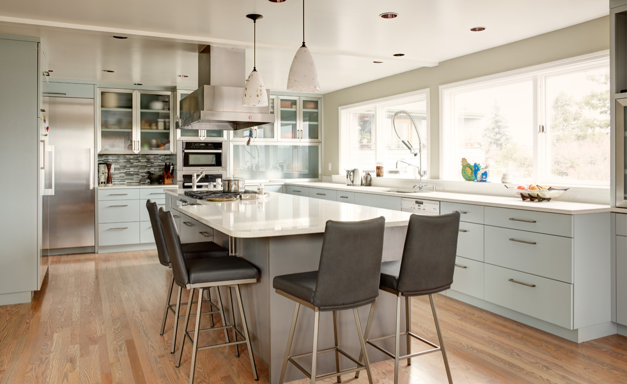 A kitchen remodel completed by Rhodes Creations in Seattle, Washington.