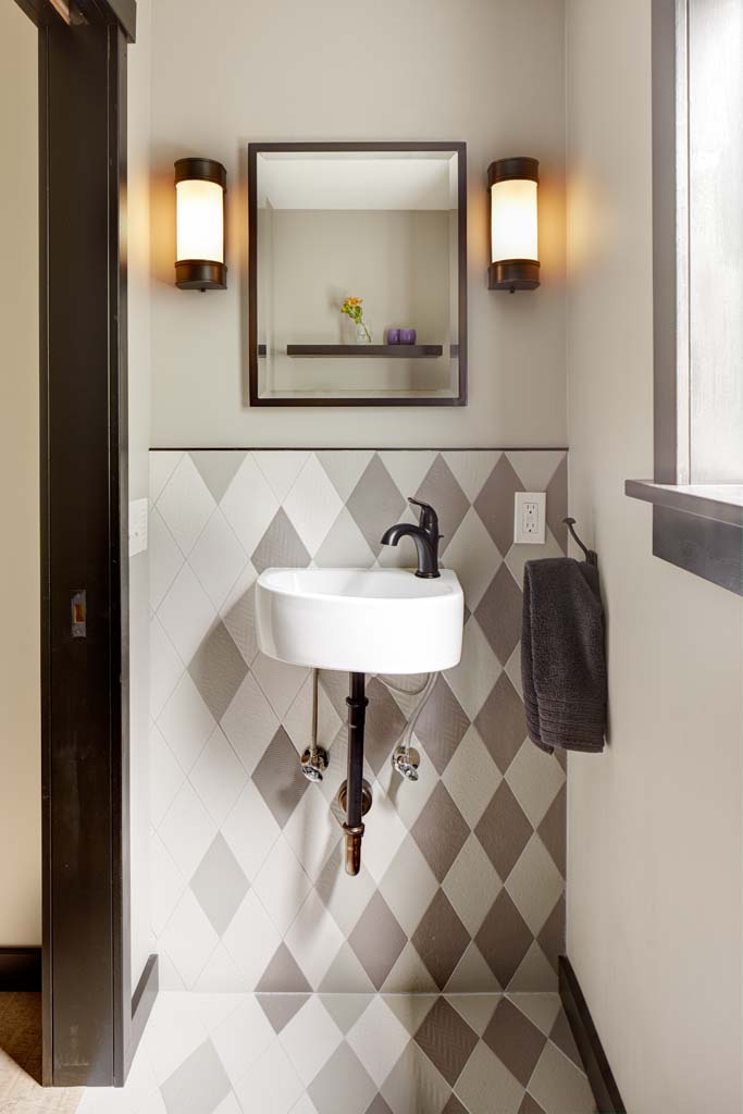 A bathroom remodel completed by Rhodes Creations in Seattle, Washington.